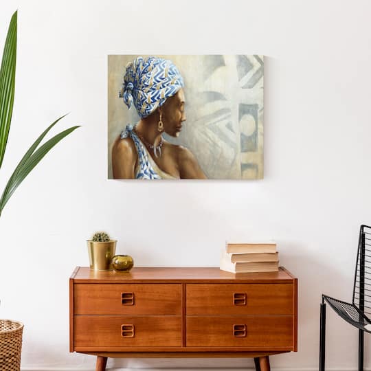 African Women In Head Wrap 20" x 16" Canvas Wall Art